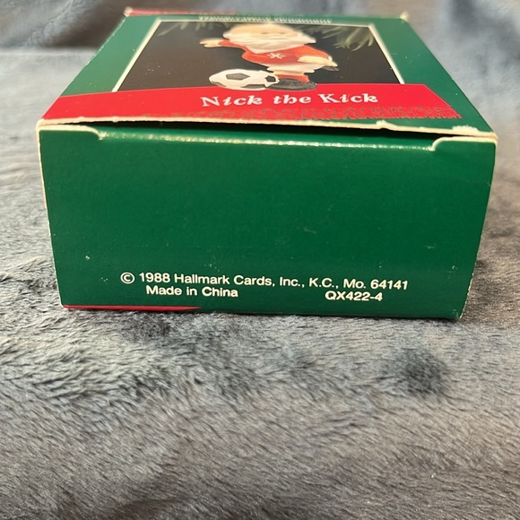VINTAGE HALLMARK KEEPSAKE ORNAMENT 1988. In box Nick the Kick. Soccer - Picture 4 of 5